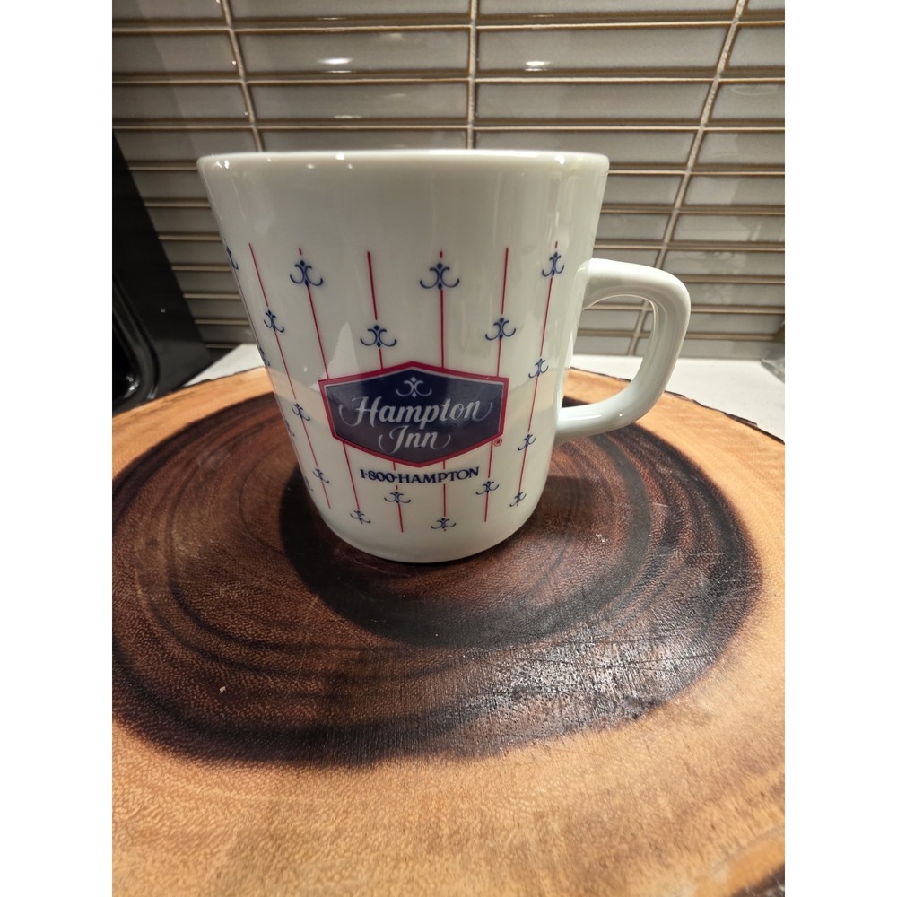 VTG 80s Hampton Inn Promotional Coffee Mug Cup Nautical Original 3 1/4"